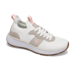Rival Reign Athletic Knit Sneakers Cream Beige Peach Lace Up Shoes Size